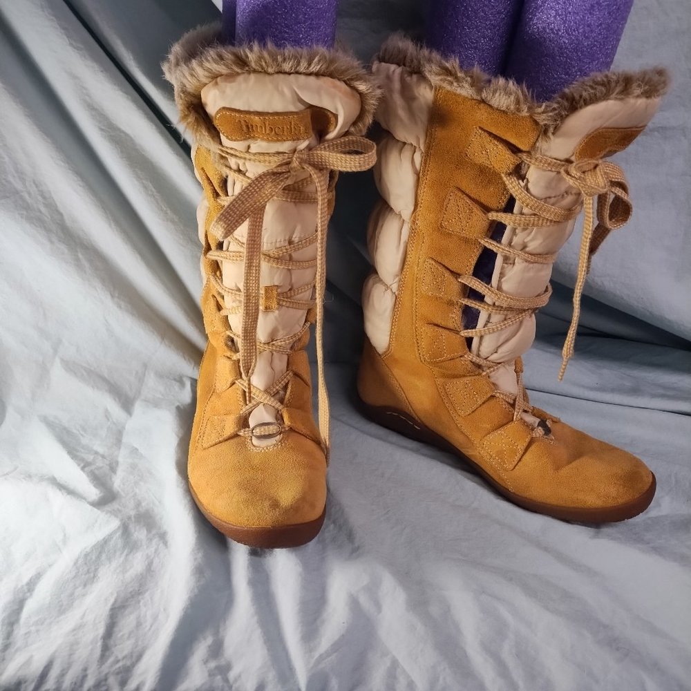*SALE* Timberland Parkin Puffer Suede winter Boots Women’s Sz 8 (w1685)